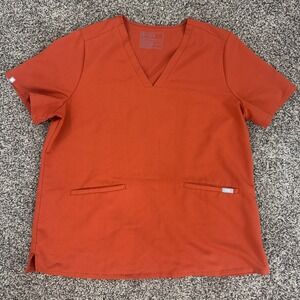 FIGS Casma Scrub Top XXL Clay Orange V-Neck Technical Collection FW1100 Womens
